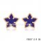 Fake Van Cleef & Arpels Sweet Alhambra Star Earrings Pink Gold,Lapis Lazuli